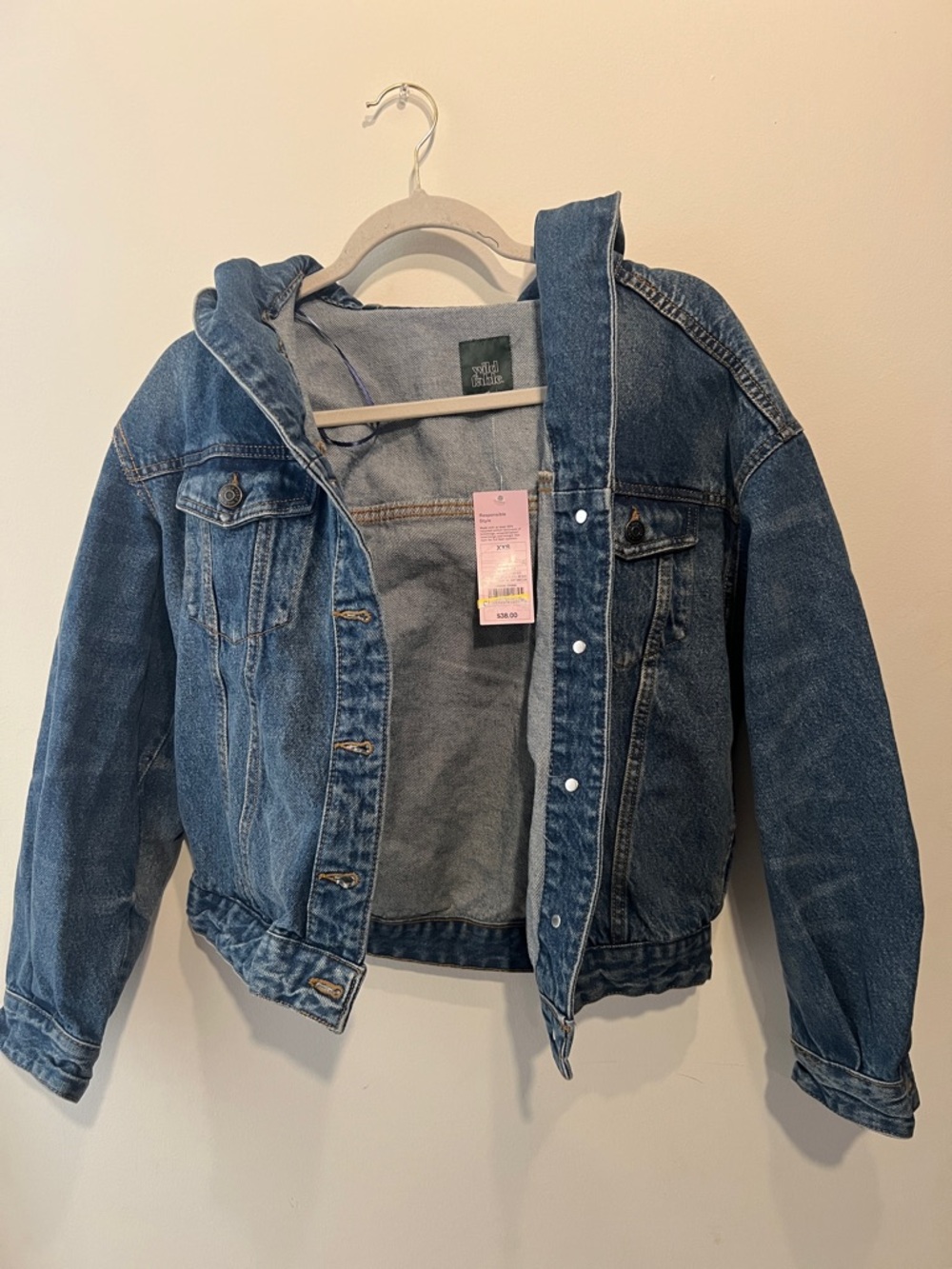 wild fable Blue Denim Hooded Jean Jacket